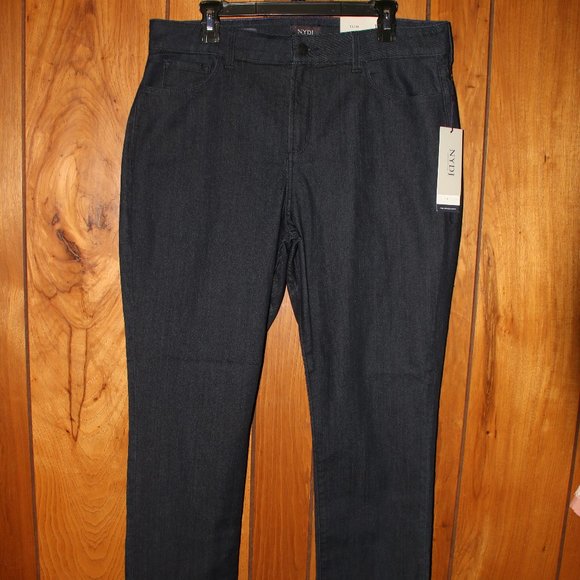 NYDJ Denim - NWT NYDJ Sheri Slim Sz 16 Dark Blue Jeans